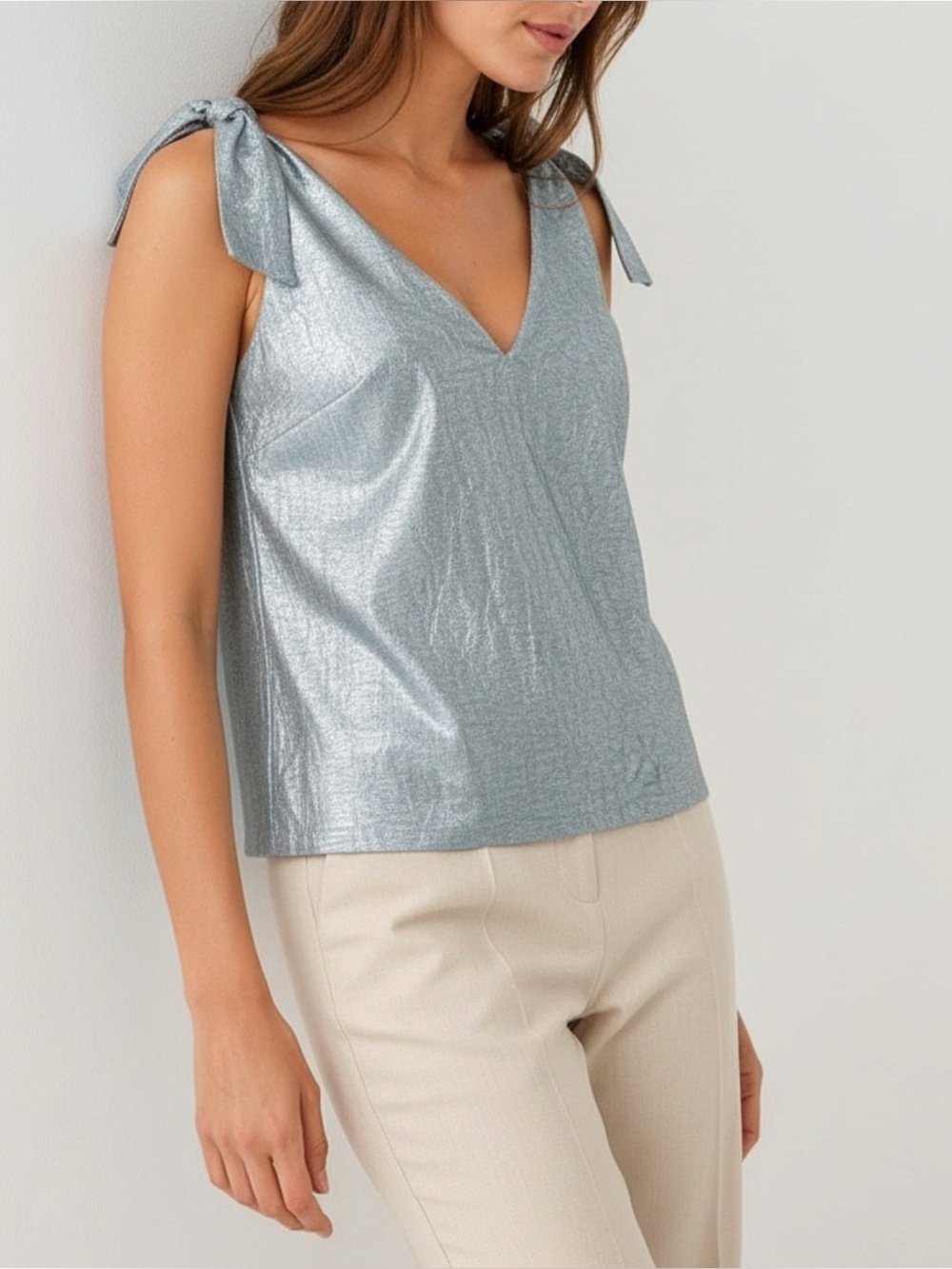 SÉZANE Lara Blouse, Blue, FR36/US4